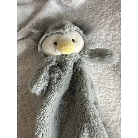 ANIMAL ADVENTURE OWL SECURITY Blanket‎ 14” Gray Plush Grey Lovey Furry Read - Picture 8 of 11
